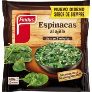 FINDUS tradicionales espinacas al ajillo 2 raciones bolsa 45 2.75 €