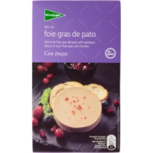 EL CORTE INGLES bloc de foie gras de pato con trozos sin glu