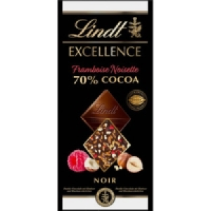 LINDT EXCELLENCE chocolate 70% cacao con frambuesa y avellan 2.79 €