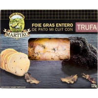 Hipercor  MARTIKO foie gras entero de pato mi cuit con trufa envase 12