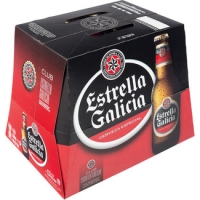 Hipercor  ESTRELLA GALICIA cerveza rubia especial pack 12 botellas 25 