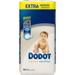 Hipercor  DODOT Sensitive Extra pañales de 10 a 15 kg talla 4+ bolsa 5