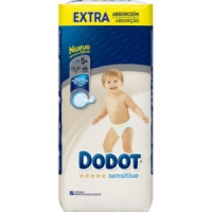 Hipercor  DODOT Sensitive Extra pañales de 12 a 17 kg talla 5+ bolsa 4