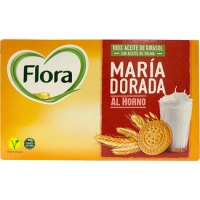 Hipercor  FLORA galletas María Dorada al horno 100% aceite de girasol 
