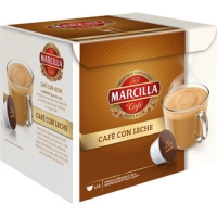 Hipercor  MARCILLA café con leche estuche 14 cápsulas compatibles con 