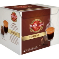 Hipercor  MARCILLA café Espresso estuche 14 cápsulas compatibles con m