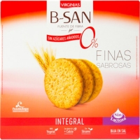 Hipercor  VIRGINIAS B-San galletas integrales 0% azúcares añadidos, co