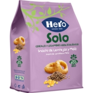 HERO SOLO snacks de lentejas y maíz ecológicos y sin gluten  1.50 €