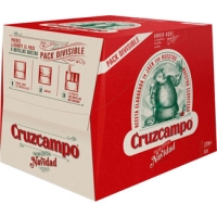 Hipercor  CRUZCAMPO cerveza rubia especial Navidad pack 12 botellas 33