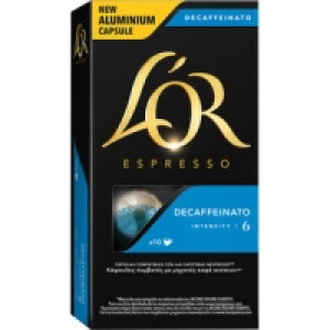 Hipercor  LOR ESPRESSO café Decaffeinato intensidad 6 estuche 10 cáps