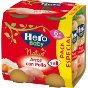 HERO BABY tarritos de arroz con pollo sin gluten desde 6 mes