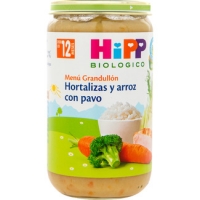 Hipercor  HIPP BIOLOGICO Menú Grandullón tarrito de verduras y arroz c
