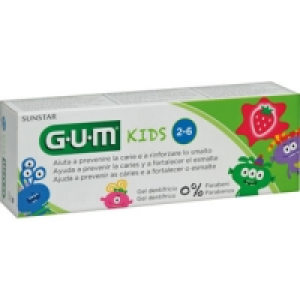 G.U.M Kids gel dentífrico infantil de 2 a 6 años sabor fresa