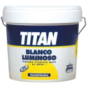 PINTURA PLÁSTICA TITAN BLANCO LUMINOSO 25 KG