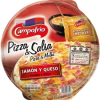 Hipercor  CAMPOFRIO pizza de jamón y queso masa fina con salsa de ques