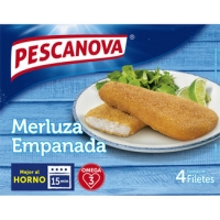 Hipercor  PESCANOVA filetes de merluza empanados 4 unidades estuche 34