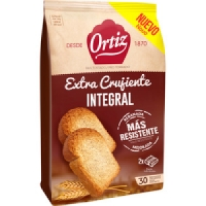 Hipercor  ORTIZ pan tostado integral extracrujiente 30 rebanadas paque