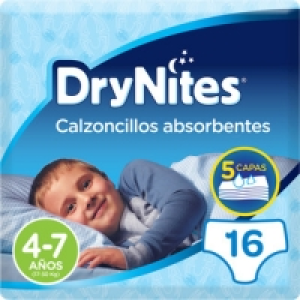 HUGGIES DRY NITES calzoncillos de noche absorbentes para niñ