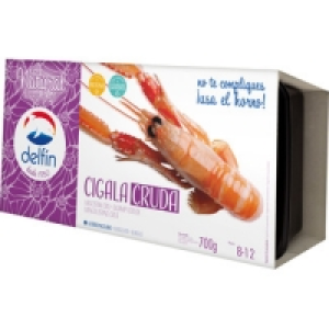 DELFIN cigalas crudas 8-12 piezas estuche 700 g neto escurri
