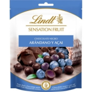 LINDT SENSATION FRUIT perlas de chocolate negro con corazón