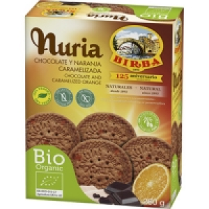 BIRBA Nuria Bio Organic galletas con chocolate y naranja car