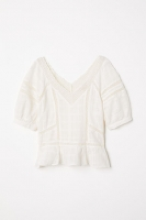 HM   Blusa de algodón cuello en V