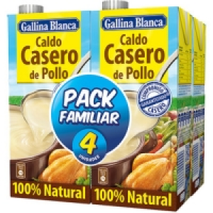 GALLINA BLANCA caldo de pollo casero 100% natural pack 4 env