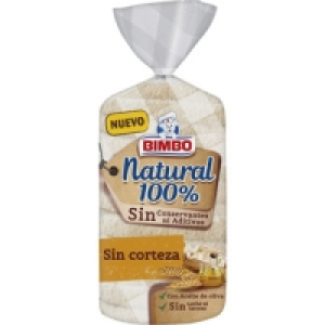 BIMBO pan de molde sin corteza 100% natural sin aditivos bol