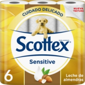 Hipercor  SCOTTEX papel higiénico Sensitive enriquecido con leche de a