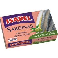 Hipercor  ISABEL sardinas en aceite de oliva lata 81 g neto escurrido