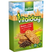 Hipercor  GULLON Vitalday galletas de avena con chips de chocolate y c