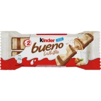Hipercor  KINDER BUENO White barritas de chocolate blanco y avellanas 