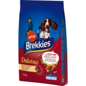 Hipercor  BREKKIES DELICIUS ADULT pienso para perros adultos con buey,