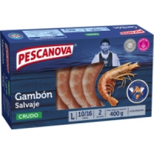 Hipercor  PESCANOVA gambón salvaje crudo 12/16 piezas estuche 400 g ne