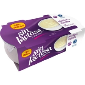 REINA natillas de vainilla sin gluten sin lactosa pack 2 uni