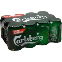 Hipercor  CARLSBERG cerveza rubia danesa pack 12 latas 33 cl