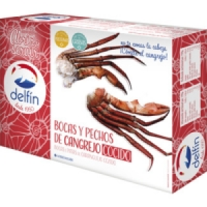 Hipercor  DELFIN bocas y pechos de cangrejo cocido estuche 800 g neto 