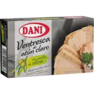 DANI ventresca de atún en aceite de oliva lata 73 g neto esc