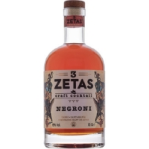 3ZETAS Negroni cocktail combinado de autor botella 70 cl