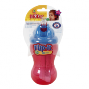 Clarel  NUBY Flip it taza con pajita +12 meses 355 ml (diferentes co