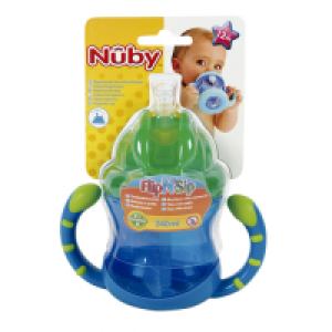 NUBY Flipn`sin taza con pajita +12 meses 270 ml (diferentes