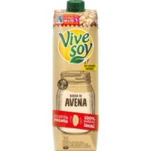 Hipercor  VIVESOY bebida de avena sabor natural 100% vegetal envase 1 