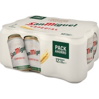Hipercor  SAN MIGUEL cerveza rubia premium especial pack 12 latas 33 c