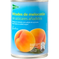 Hipercor  EL CORTE INGLES melocotón en mitades extra sin azúcares añad