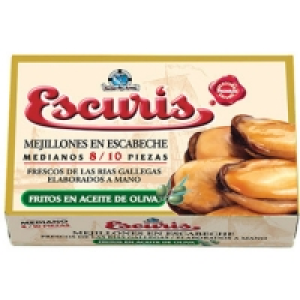 ESCURIS mejillones en escabeche de las rías gallegas fritos  4.99 €