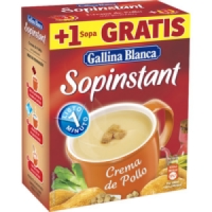 Hipercor  GALLINA BLANCA Sopinstant crema de pollo con picatostes 3 so