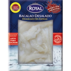 Hipercor  ROYAL bacalao desalado desmigado sin espinas envase 250 g