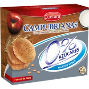 CUETARA CAMPURRIANAS galletas de desayuno 0% azúcares añadid