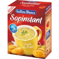 Hipercor  GALLINA BLANCA Sopinstant sopa de pollo con pasta pack 3 sob