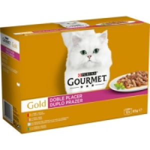 Hipercor  GOURMET GOLD Doble placer comida húmeda para gato surtido de